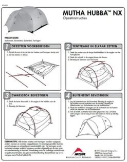 MSR Mutha Hubba NX / 3 Persoons Tent Groen -Outdoor Camping Selecteer Winkels 34240 msr mutha hubba nx 3 persoons tent green