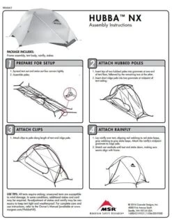 MSR Hubba NX / 1 Persoons Tent - Groen -Outdoor Camping Selecteer Winkels 34261 msr hubba nx 1 persoons tent