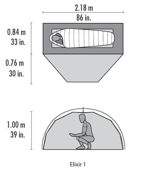 MSR Elixir 1 / 1 Persoons Tent Groen 3 MSR Elixir 1 / 1 Persoons Tent Groen - Afbeelding 3