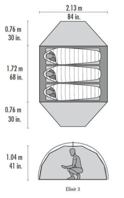 MSR Elixir 3 / 3 Persoons Tent Grijs 8 MSR Elixir 3 / 3 Persoons Tent Grijs -Outdoor Camping Selecteer Winkels 41172 msr elixir 3 3 persoons tent