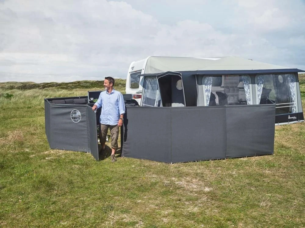 Isabella Mega Granite 6-delig Windscherm - Donkergrijs 3 Isabella Mega Granite 6-delig Windscherm - Donkergrijs - Afbeelding 3