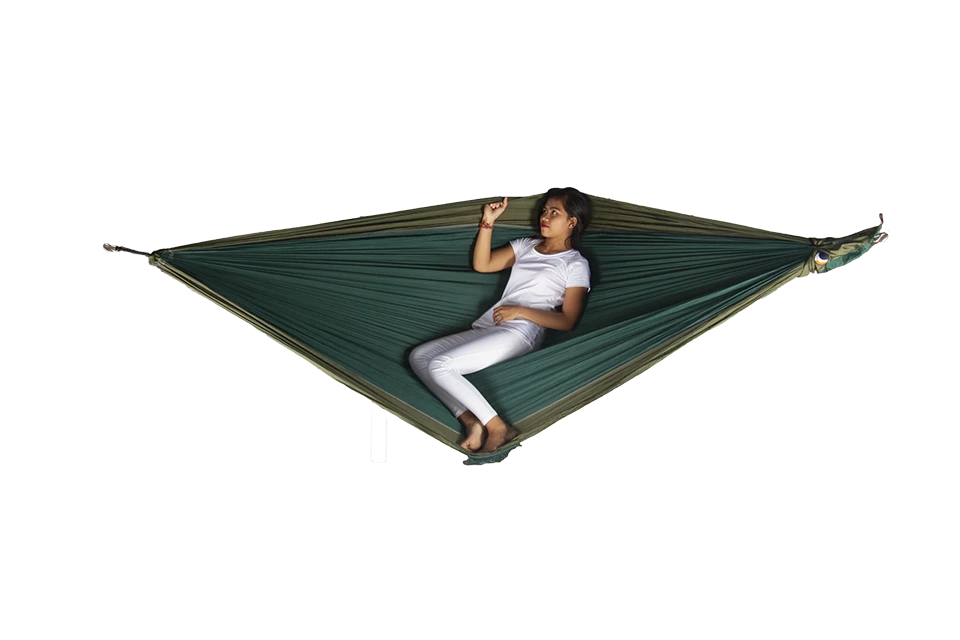 Ticket To The Moon Original Double Hangmat Donkergroen 3 Ticket To The Moon Original Double Hangmat Donkergroen - Afbeelding 3