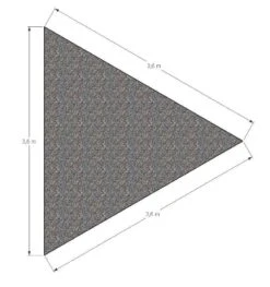 ML Schaduwdoek Driehoek 3,6 X 3,6 X 3,6 M - Grijs