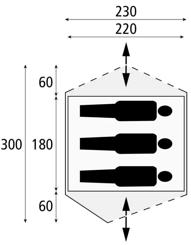 Safarica Dakar 230 - 2 Persoons Tent Grijs 6 Safarica Dakar 230 - 2 Persoons Tent Grijs - Afbeelding 6