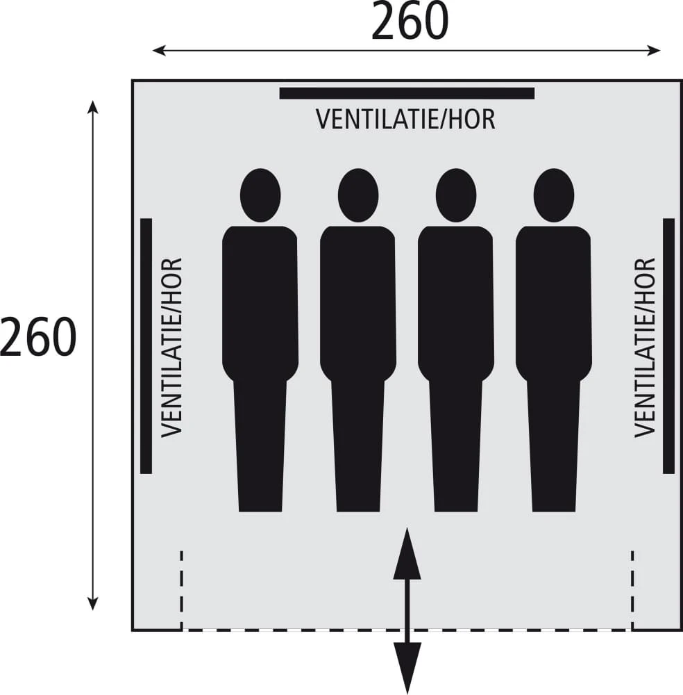 Safarica Sioux 260 - 4 Persoons Tent Grijs 3 Safarica Sioux 260 - 4 Persoons Tent Grijs - Afbeelding 3