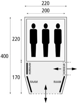 Safarica Blackhawk 220 TC / 3 Persoons Tent Beige -Outdoor Camping Selecteer Winkels 76089 safarica blackhawk 220 tc 3 persoons tent