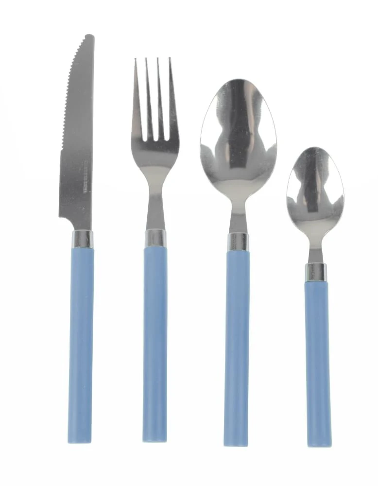 Bo-Camp Bestekset 4-delig Blauw 1 Bo-Camp Bestekset 4-delig Blauw