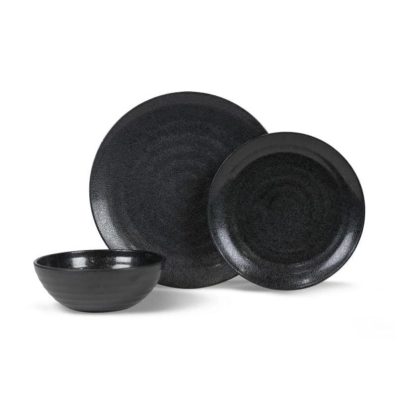 Kampa Ebony Cobble 12-delige Camping Servies Set 1 Kampa Ebony Cobble 12-delige Camping Servies Set