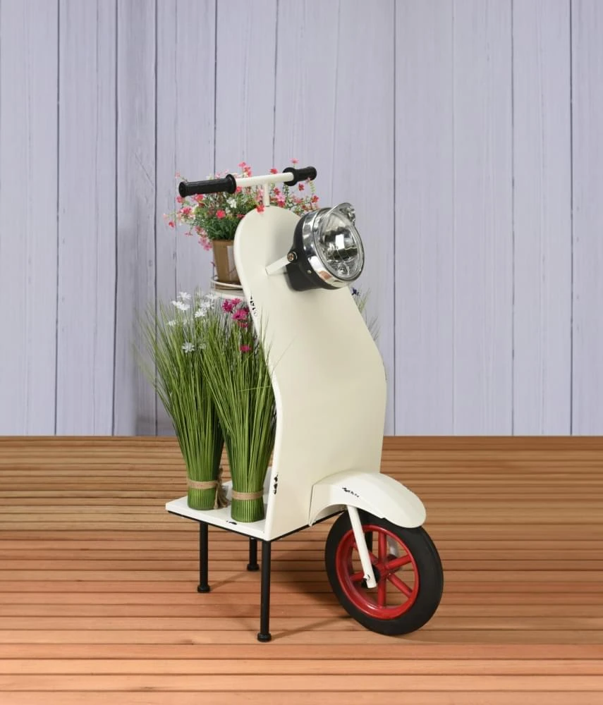 ML Deco Scooter Met Tafel Wit 2 ML Deco Scooter Met Tafel Wit - Afbeelding 2