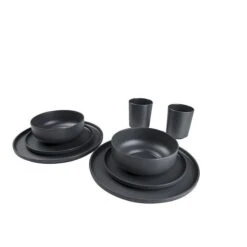 Bo-Camp Patom 16-delige Serviesset Donkergrijs -Outdoor Camping Selecteer Winkels 79360 bo camp bc ind serviesset patom 16 dlg antraciet