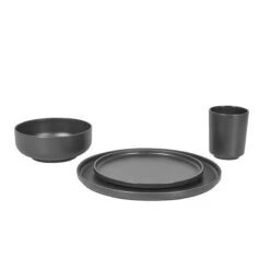 Bo-Camp Patom 16-delige Serviesset Donkergrijs -Outdoor Camping Selecteer Winkels 79361 bo camp bc ind serviesset patom 16 dlg antraciet