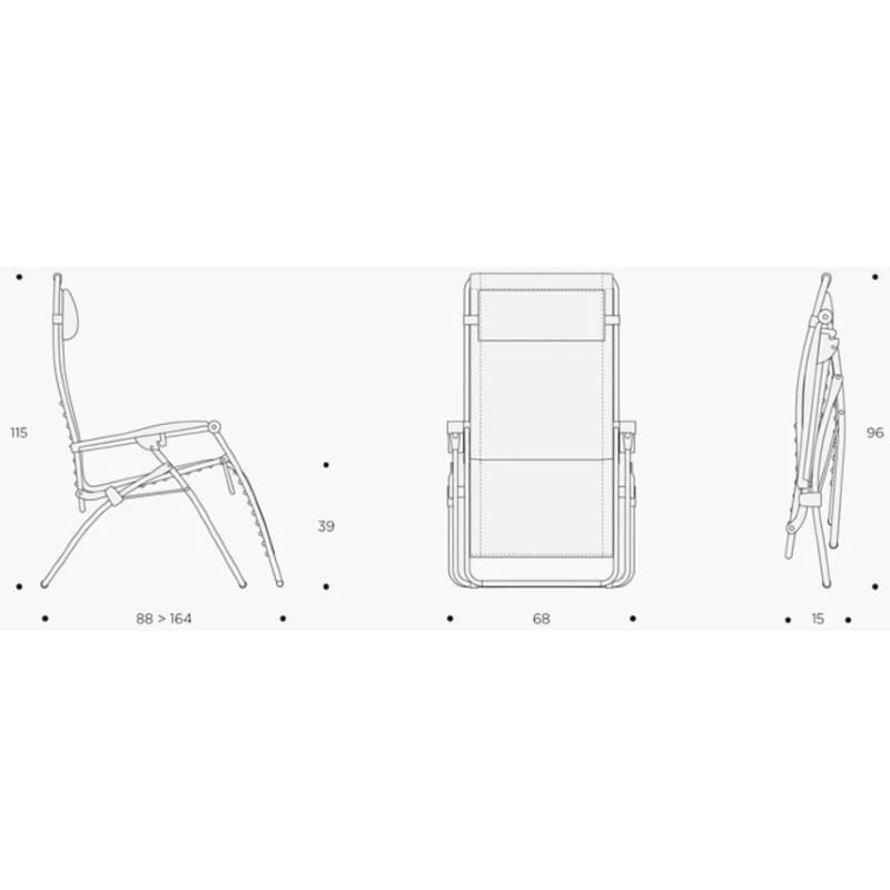 Lafuma RSXA Clip Batyline Relaxstoel Grijs 4 Lafuma RSXA Clip Batyline Relaxstoel Grijs - Afbeelding 4