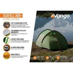 Vango Scafell 300 Plus / 3 Persoons Tunneltent -Outdoor Camping Selecteer Winkels 98625 vango scafell 300 plus